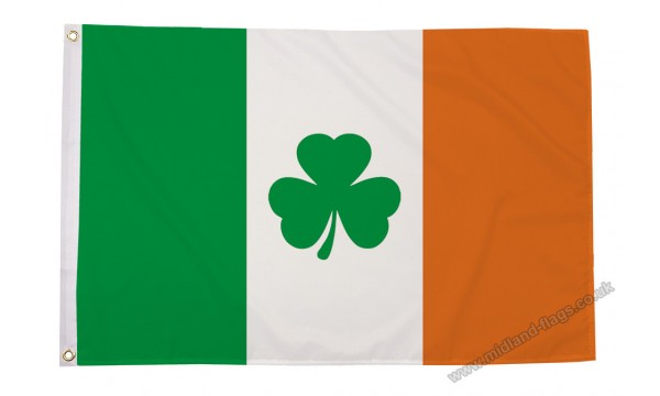 Ireland With Shamrock Flag